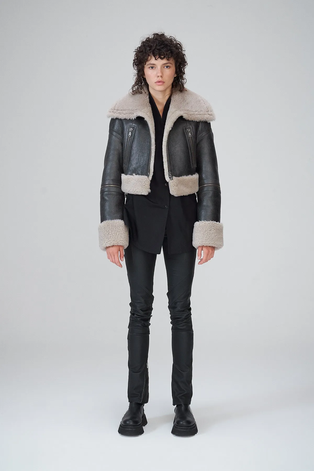 Anthracite Shearling Jacket