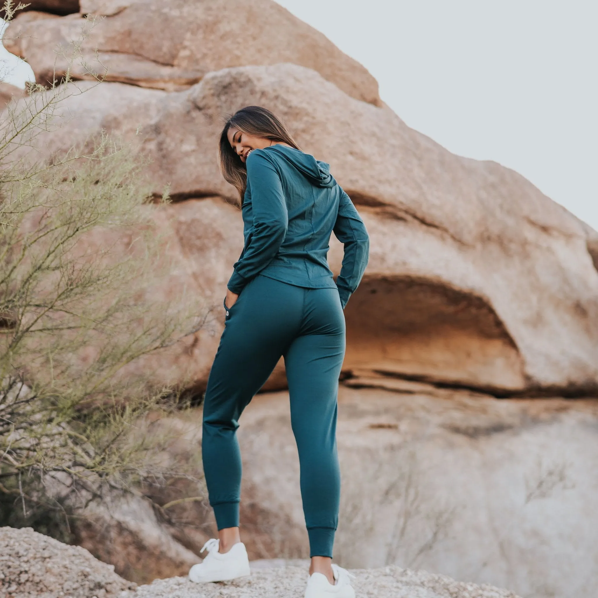 Bestie Zip Up Hoodie - Pacific