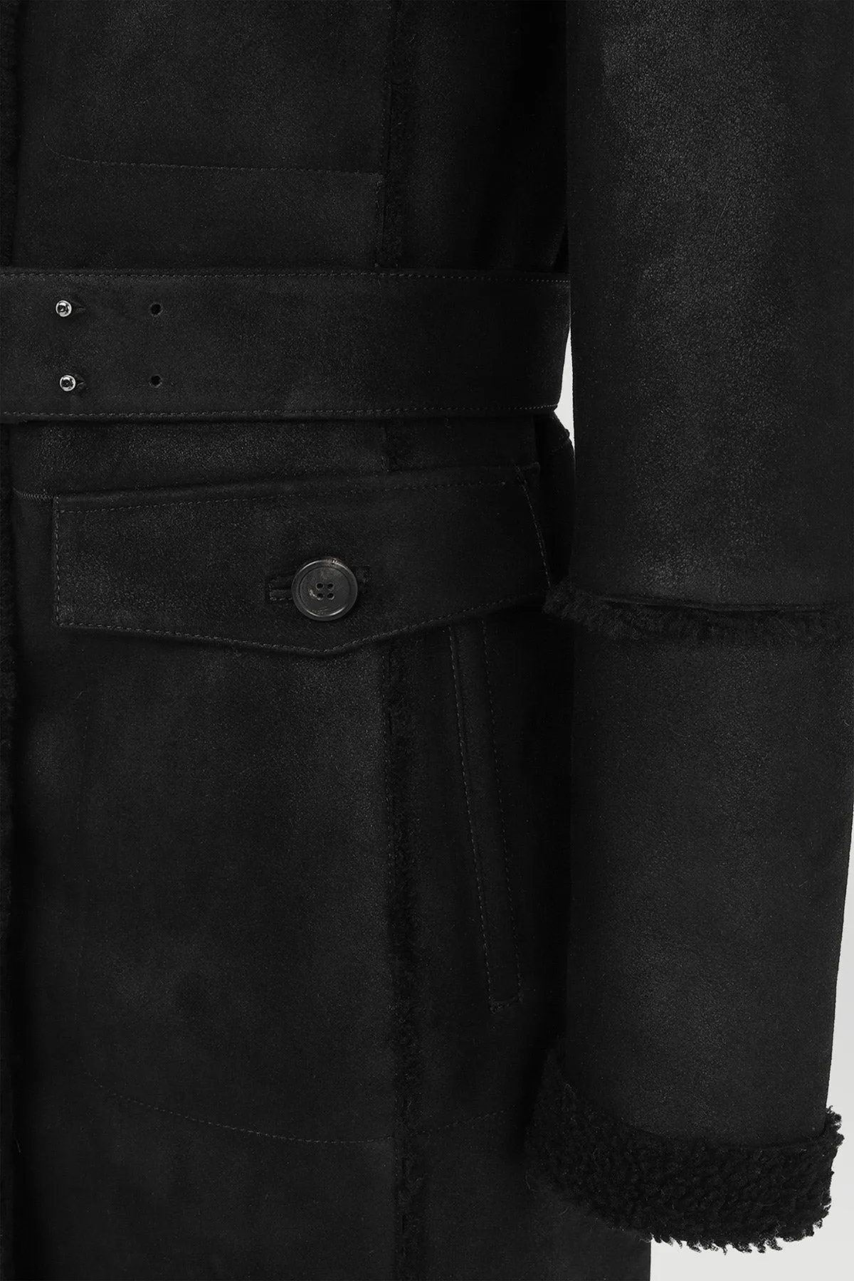 Black Shearling Coat