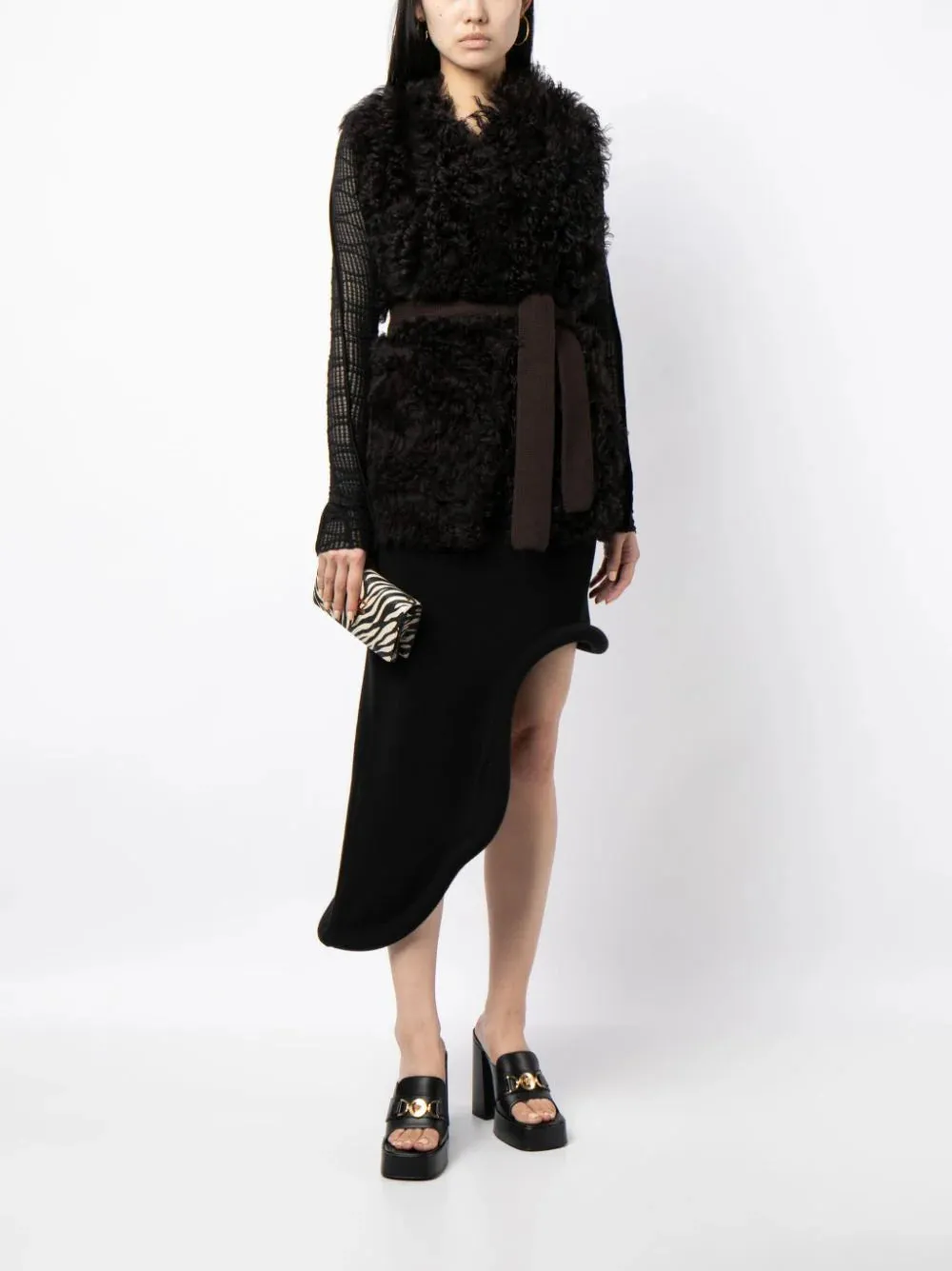Brown Shearling Gilet