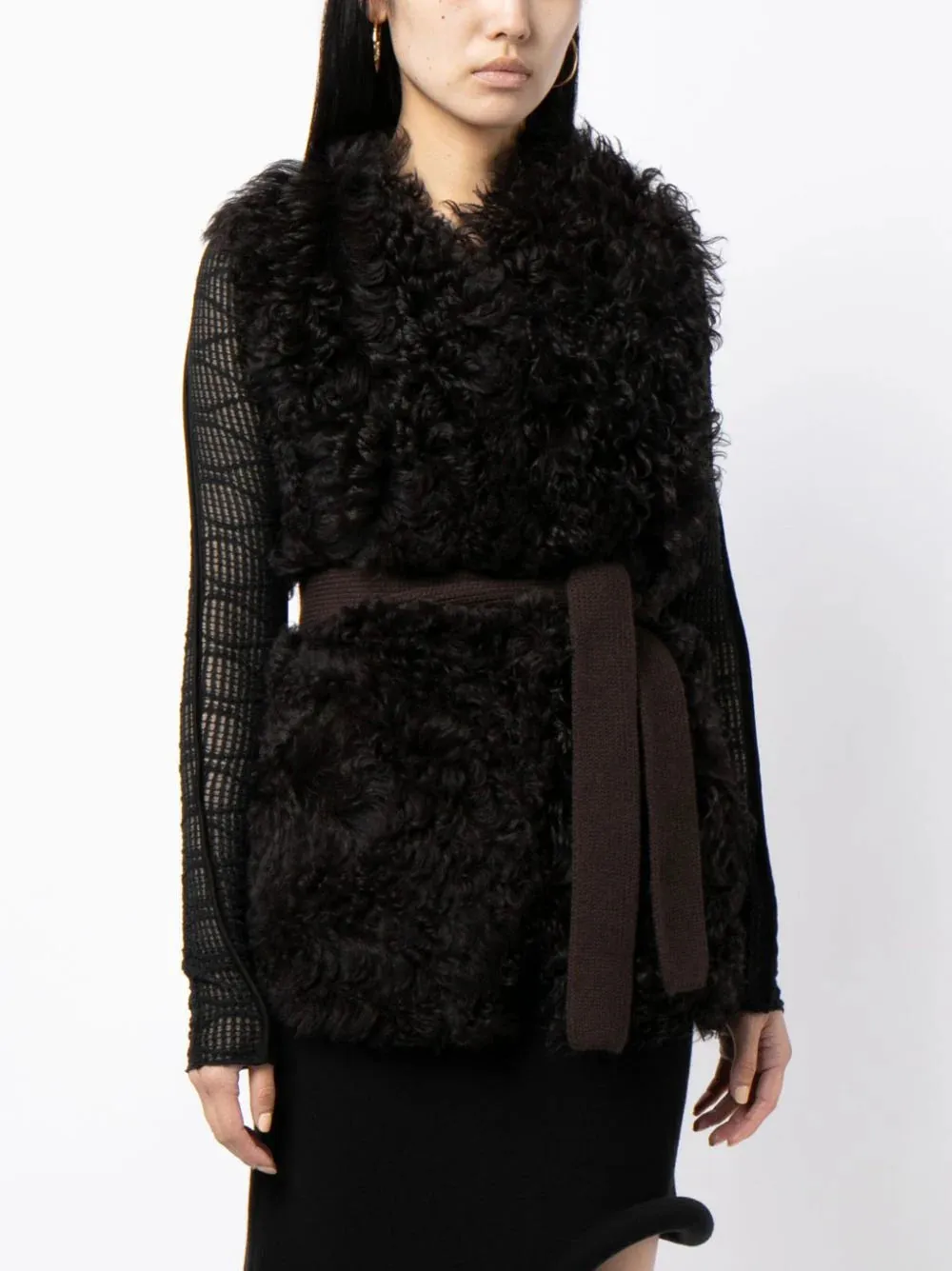 Brown Shearling Gilet