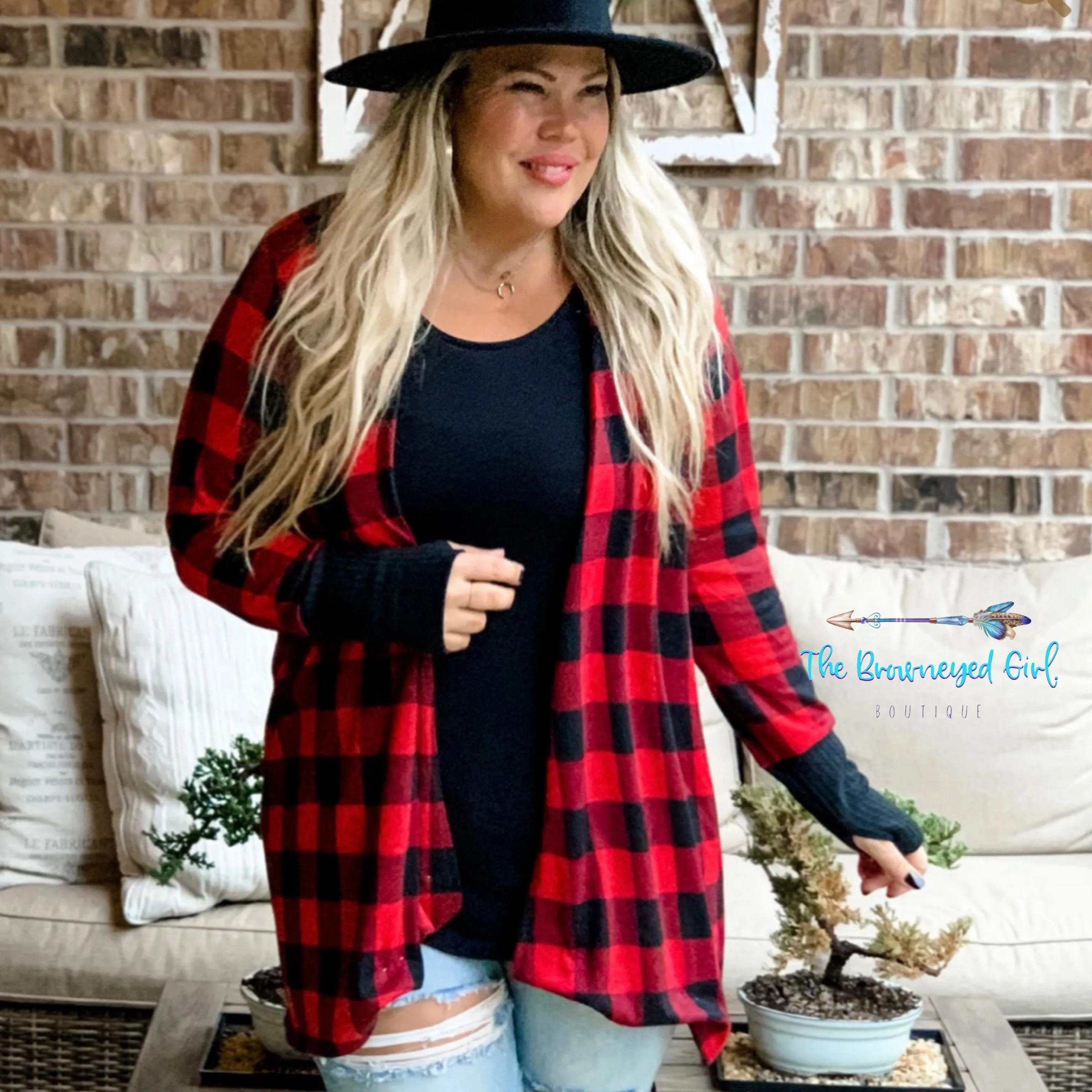 Candice Buffalo Plaid Cardigan