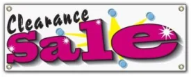 Clearance Sale Outdoor Vinyl Banner Sign