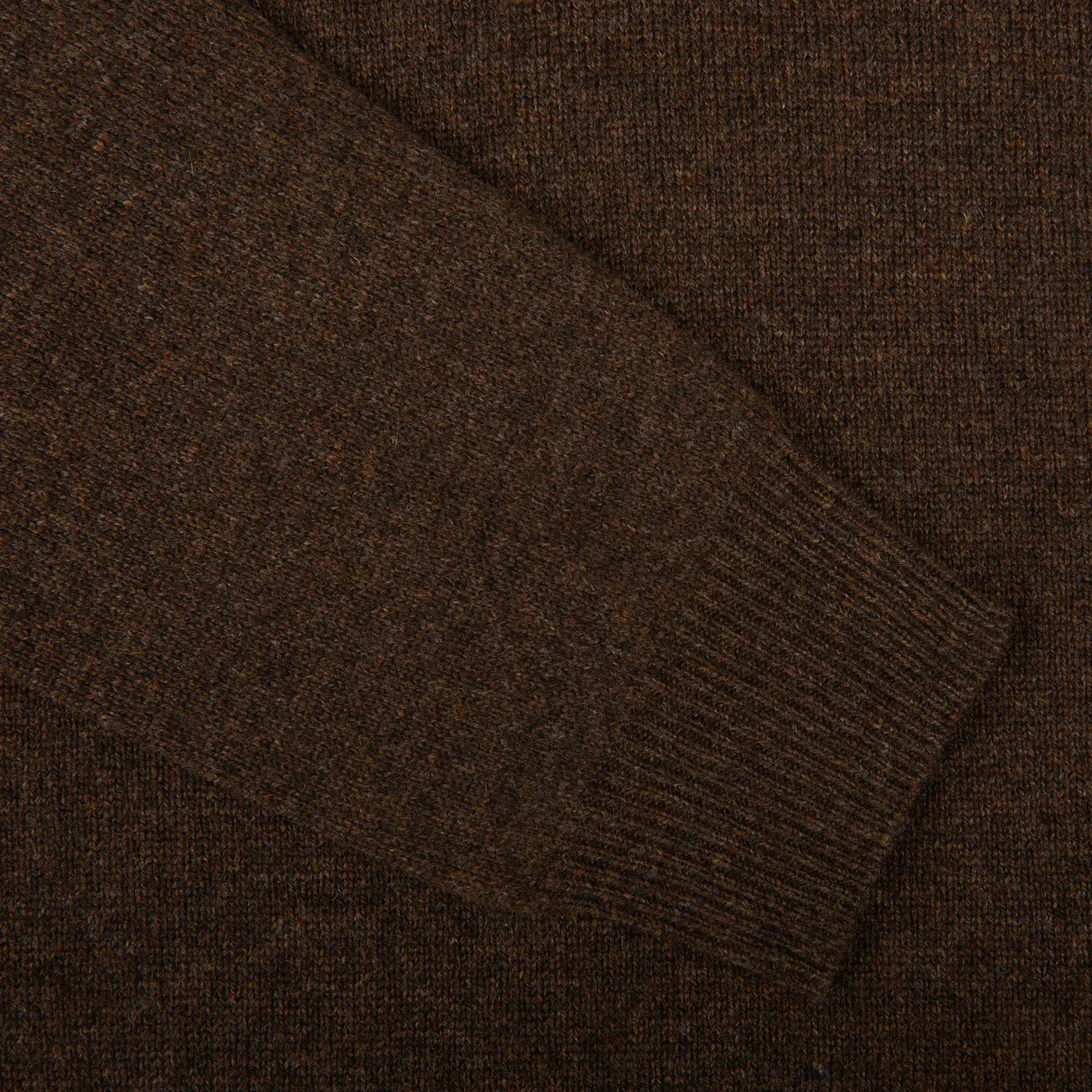 Cocoa Brown Lambswool V-Neck