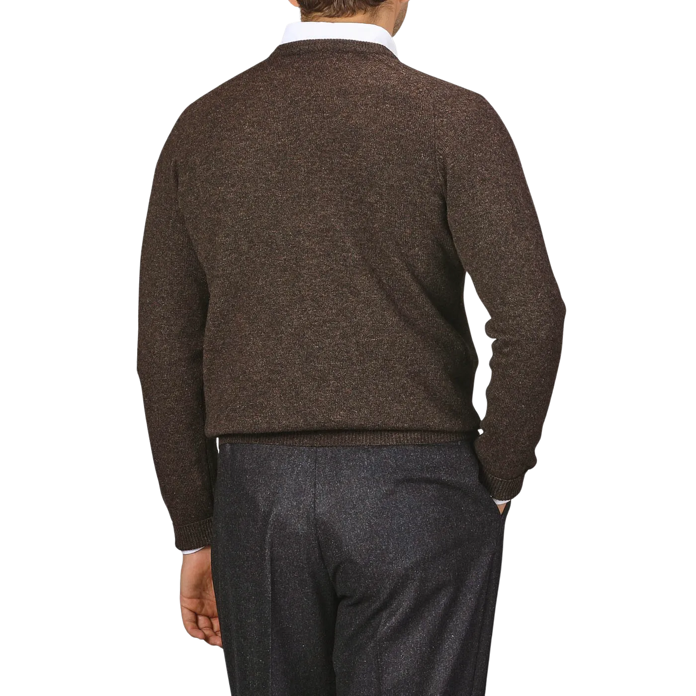 Cocoa Brown Lambswool V-Neck