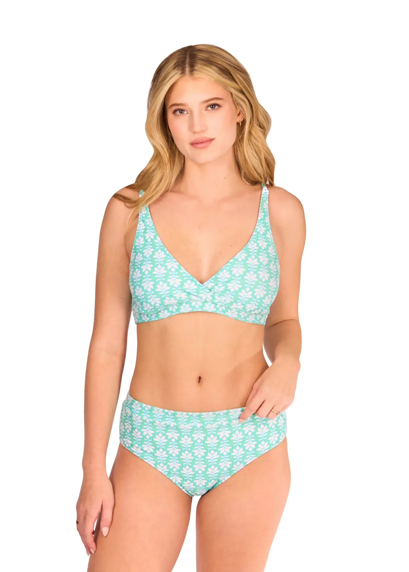 Cote d`Azur Reversible High Waisted Bikini Bottom