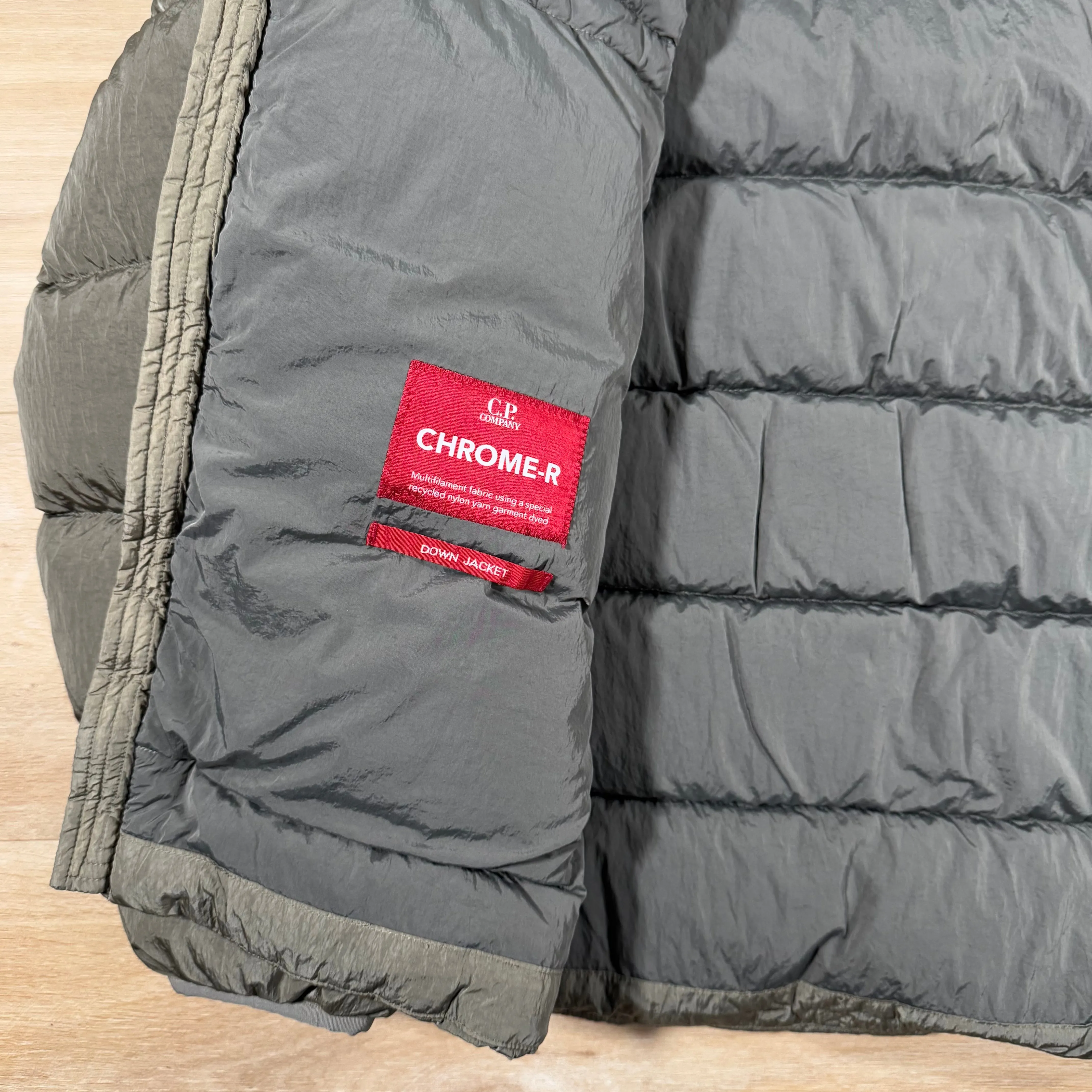 C.P. Company Chrome-R Goggle Down Jacket in Walnut