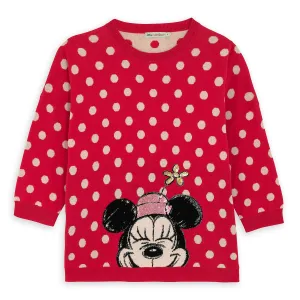 Disney Collection x Cath Kidston Button Spot  Minnie Mouse Polka Dot Jumper Sweater