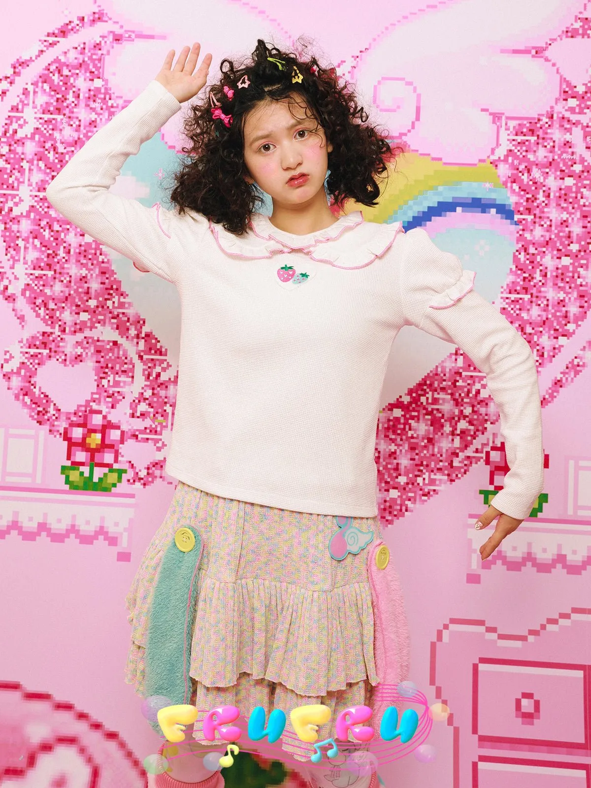 Doll Collar Sweet Bottoming Shirt【s0000000413】