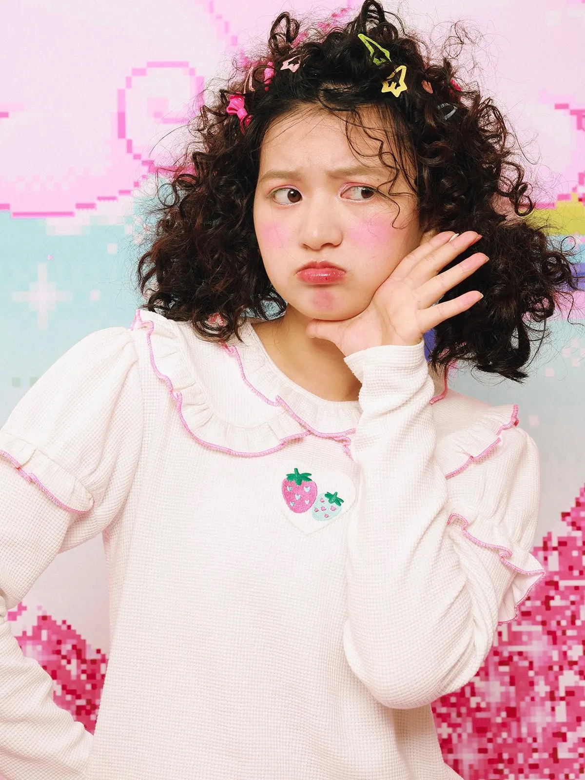 Doll Collar Sweet Bottoming Shirt【s0000000413】