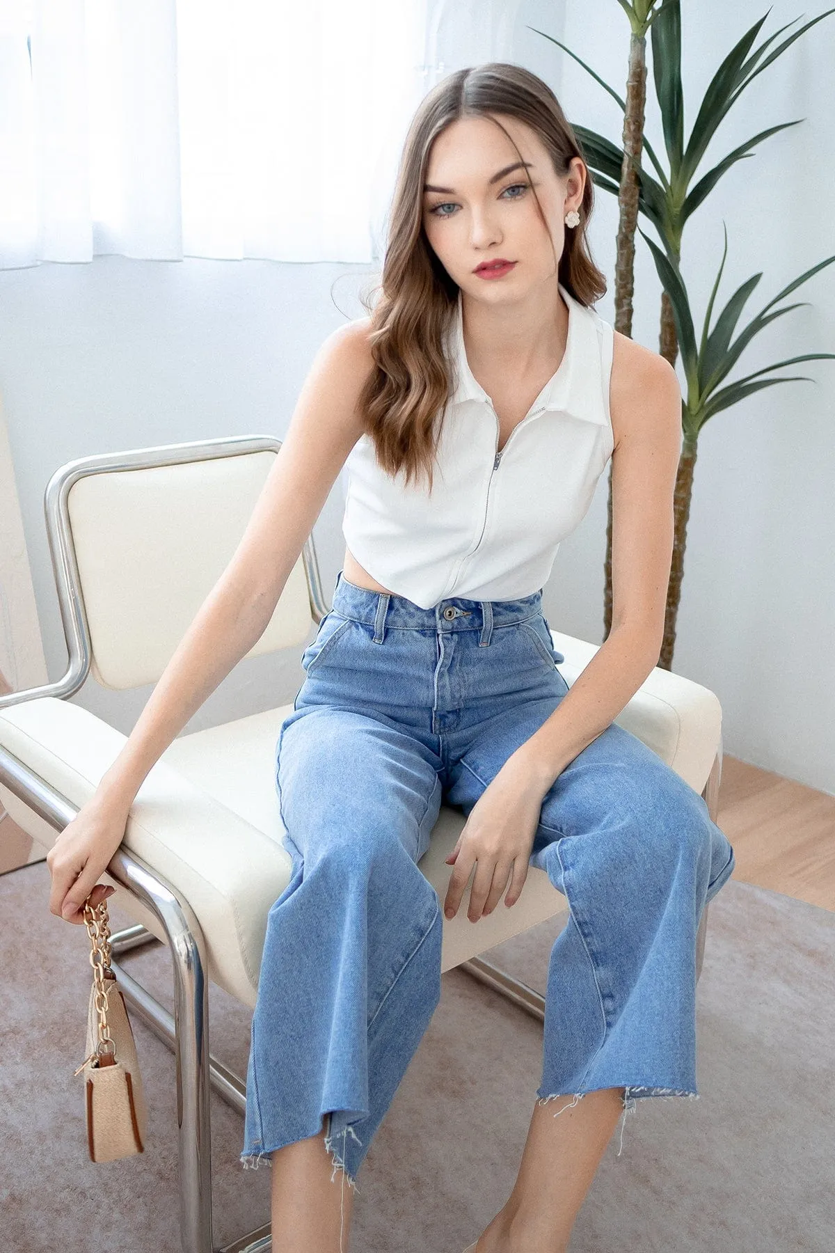 HARRIET WIDE LEG JEANS IN LIGHT