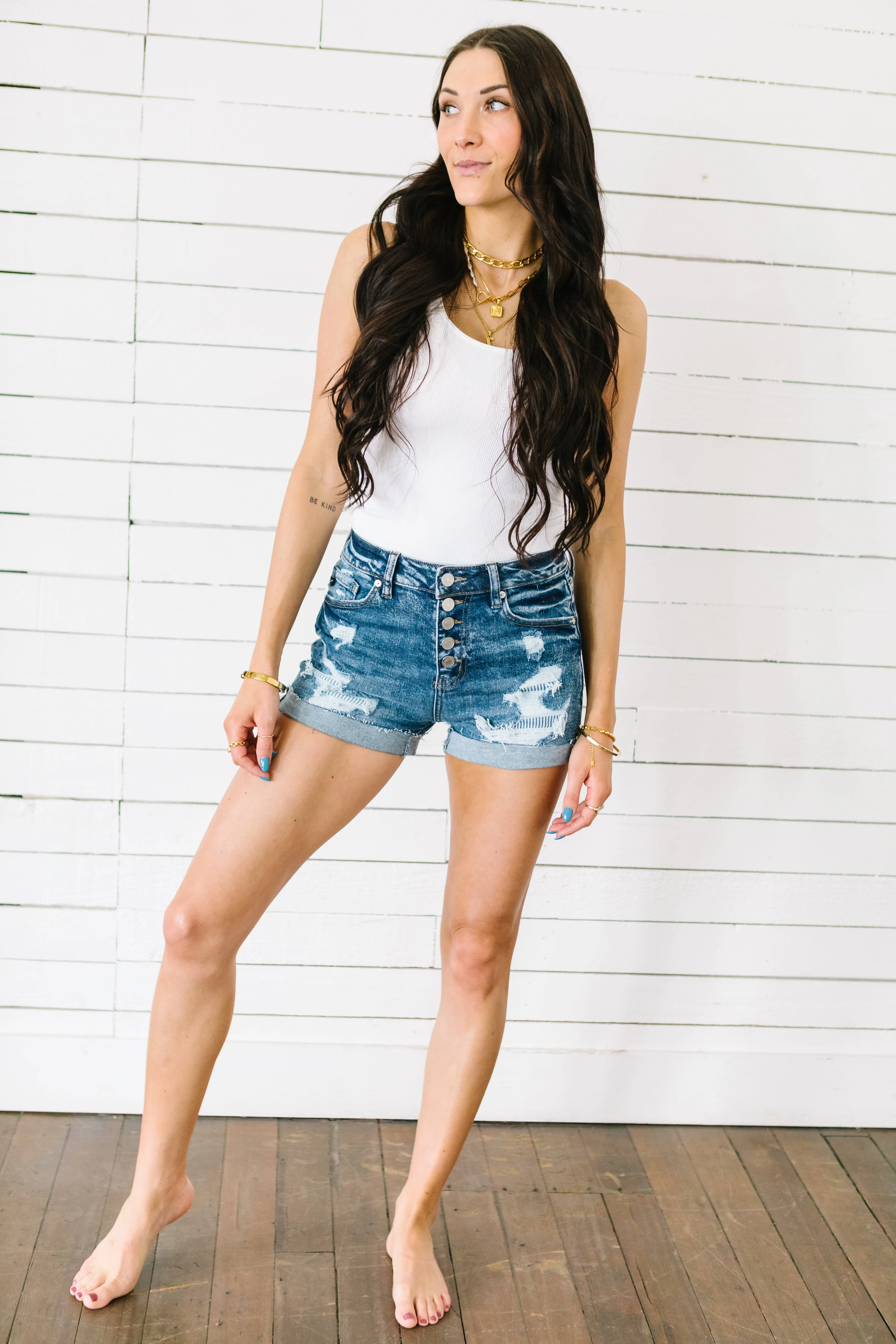 Heartbreak Prince Button Fly Shorts by Kancan