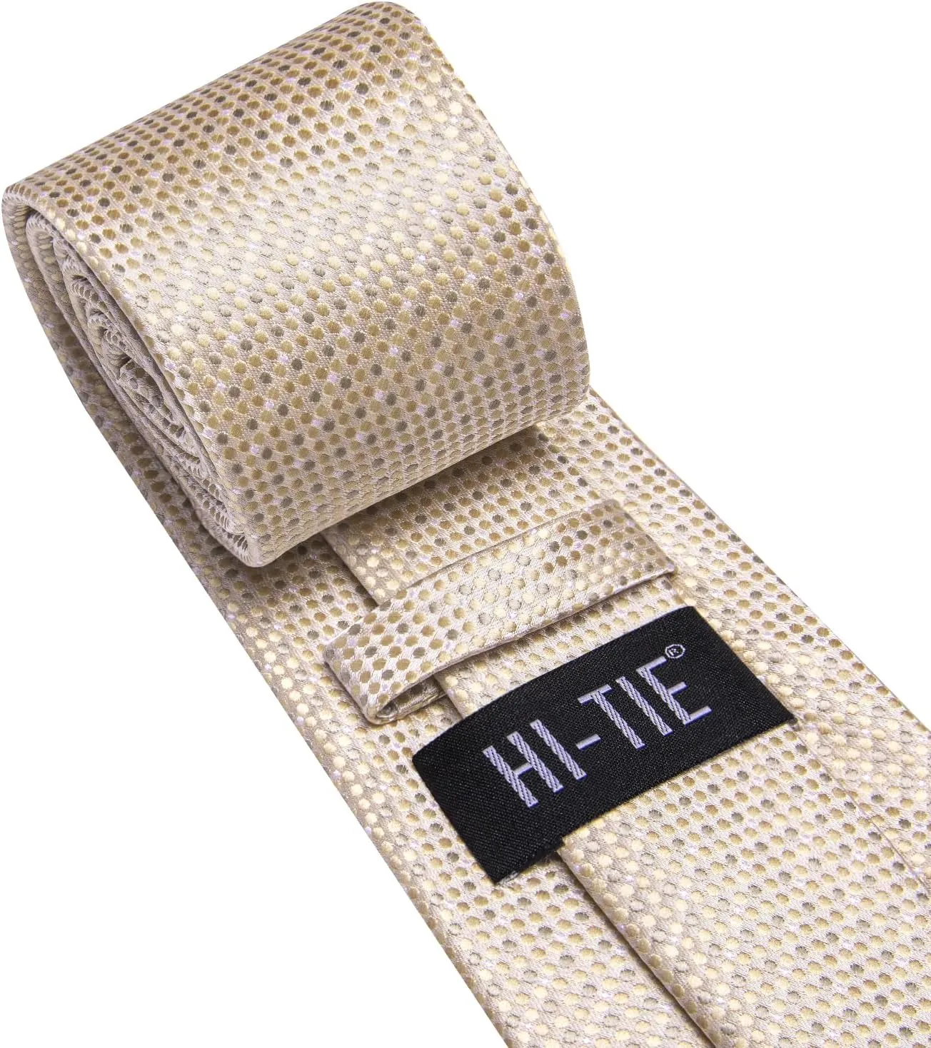 Hi-Tie Mens 70 inches Tie Set Extra Long Necktie With Cufflinks Handkerchief For Big and Tall Men Business Wedding