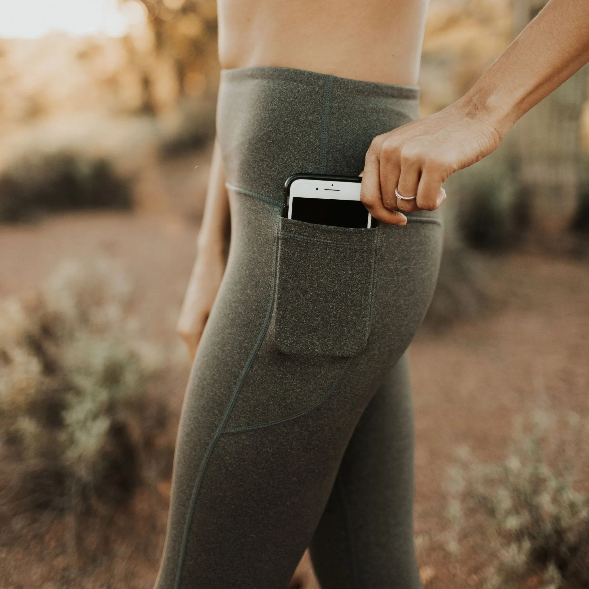 High Rise Pants - Gray- FINAL SALE