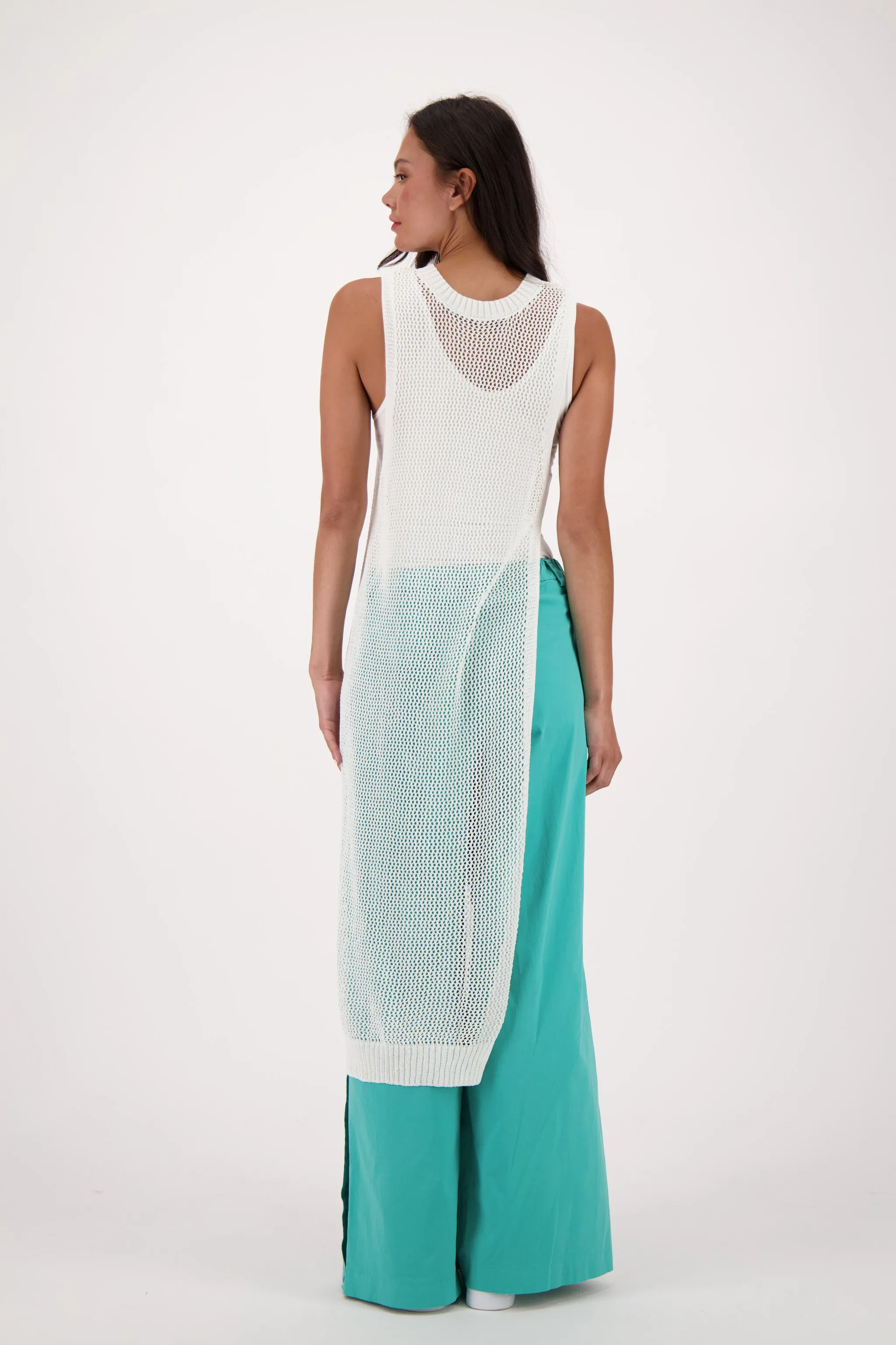 Honeycomb Mesh Long Top