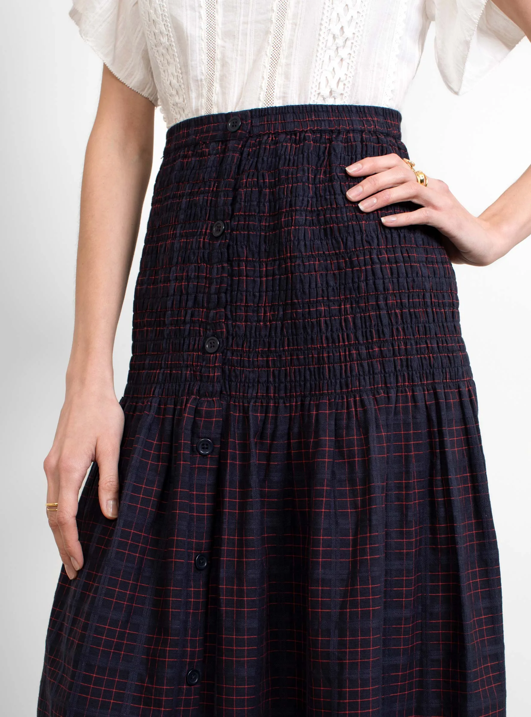 Hudson Smocked Skirt