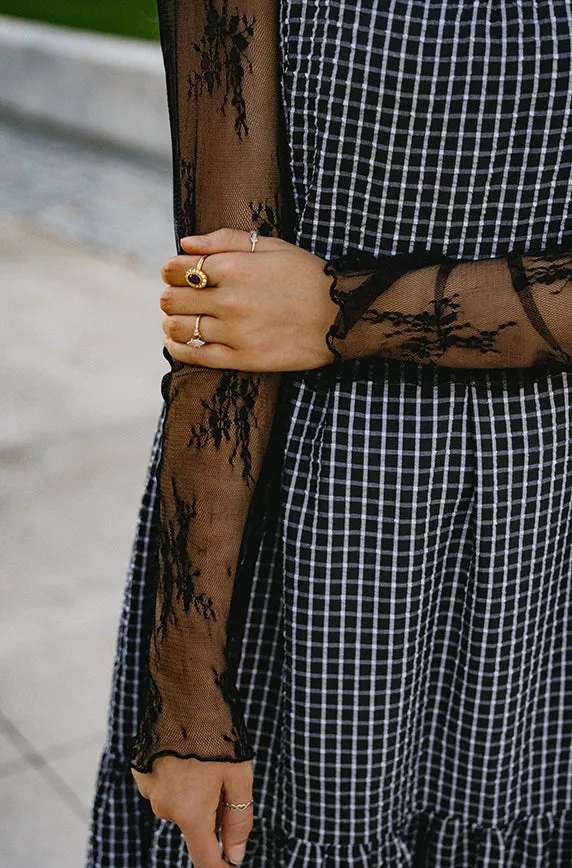 Lacey Black Floral Top