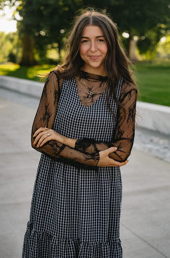 Lacey Black Floral Top