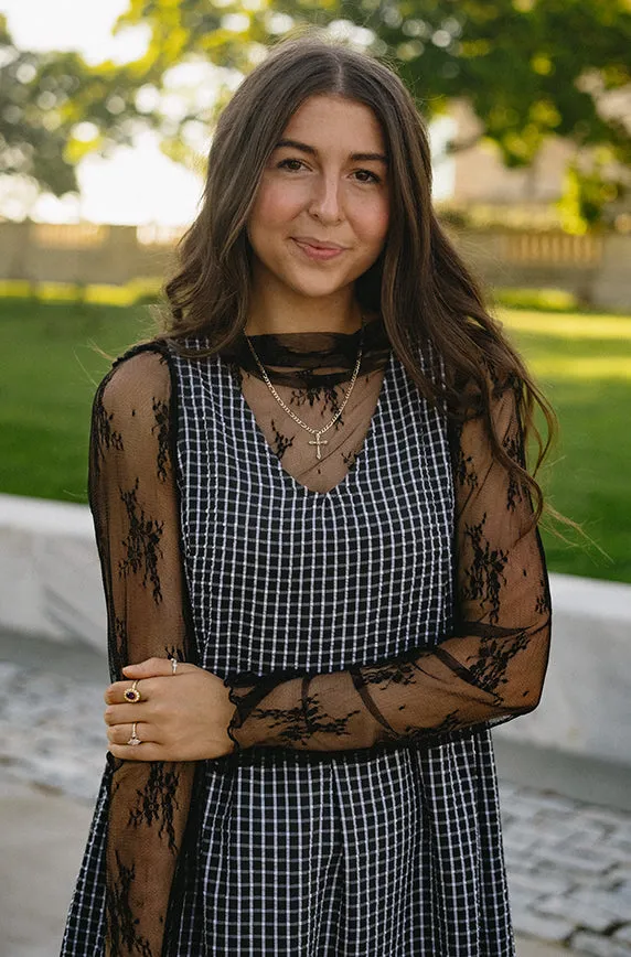 Lacey Black Floral Top