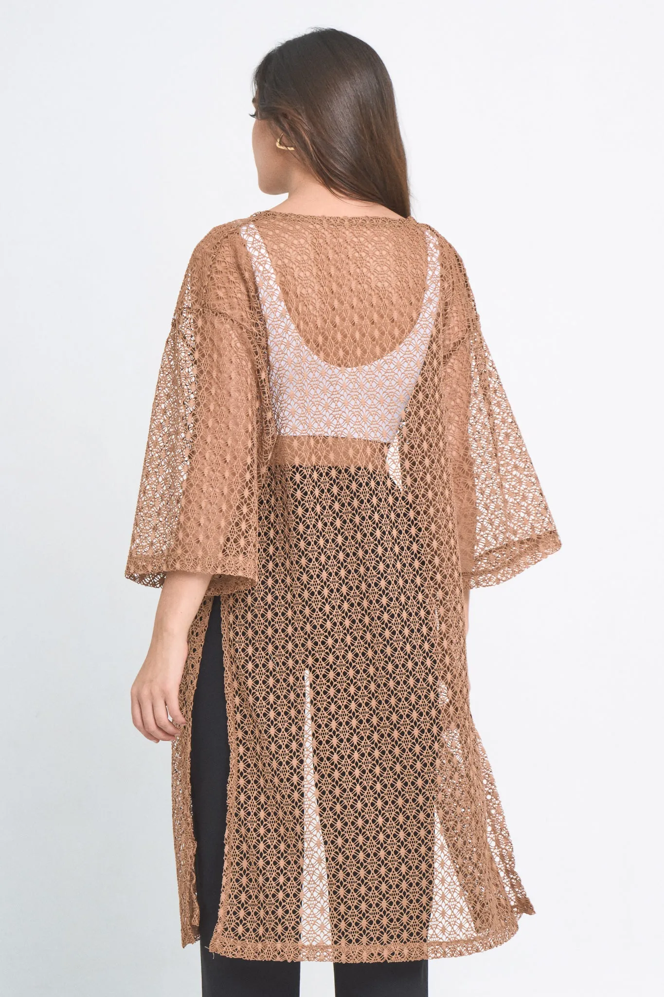 Long Mesh Cardigan