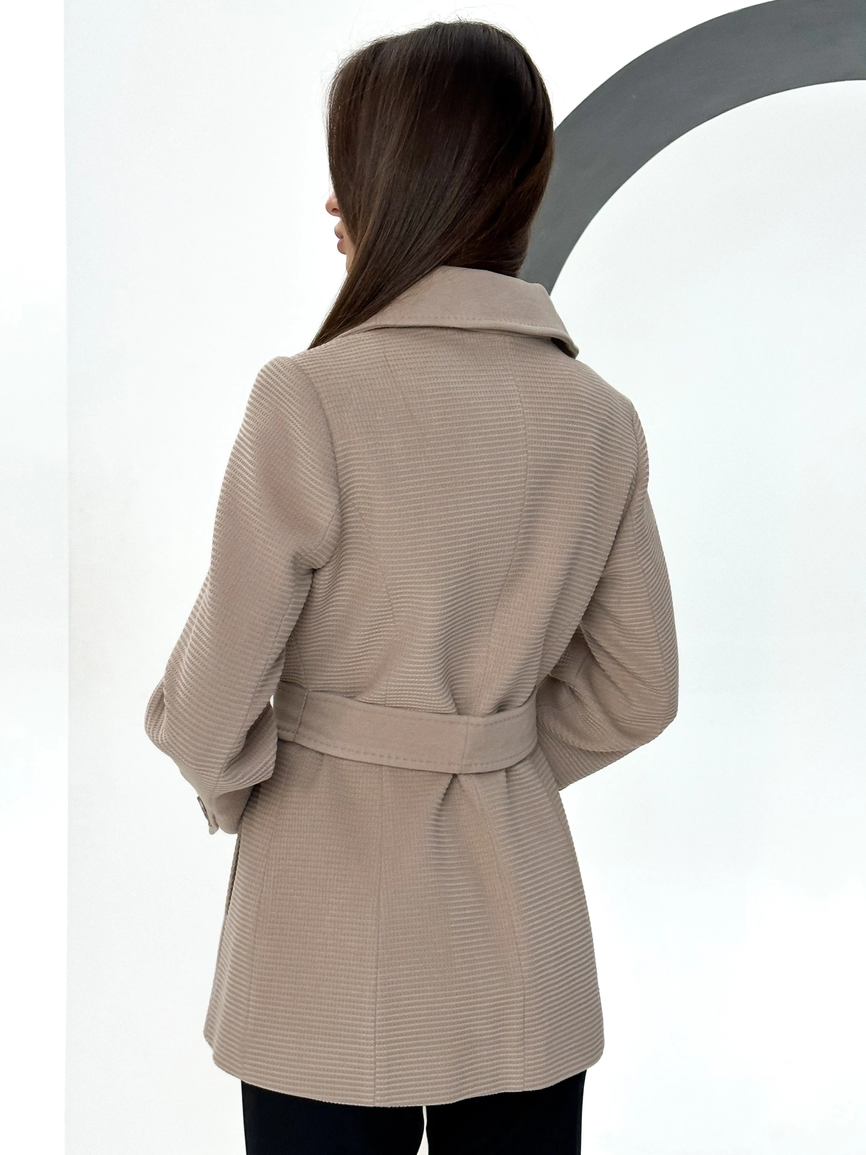 Lyndale Genuine Polar Fox Cashmere Wool Blend Coat