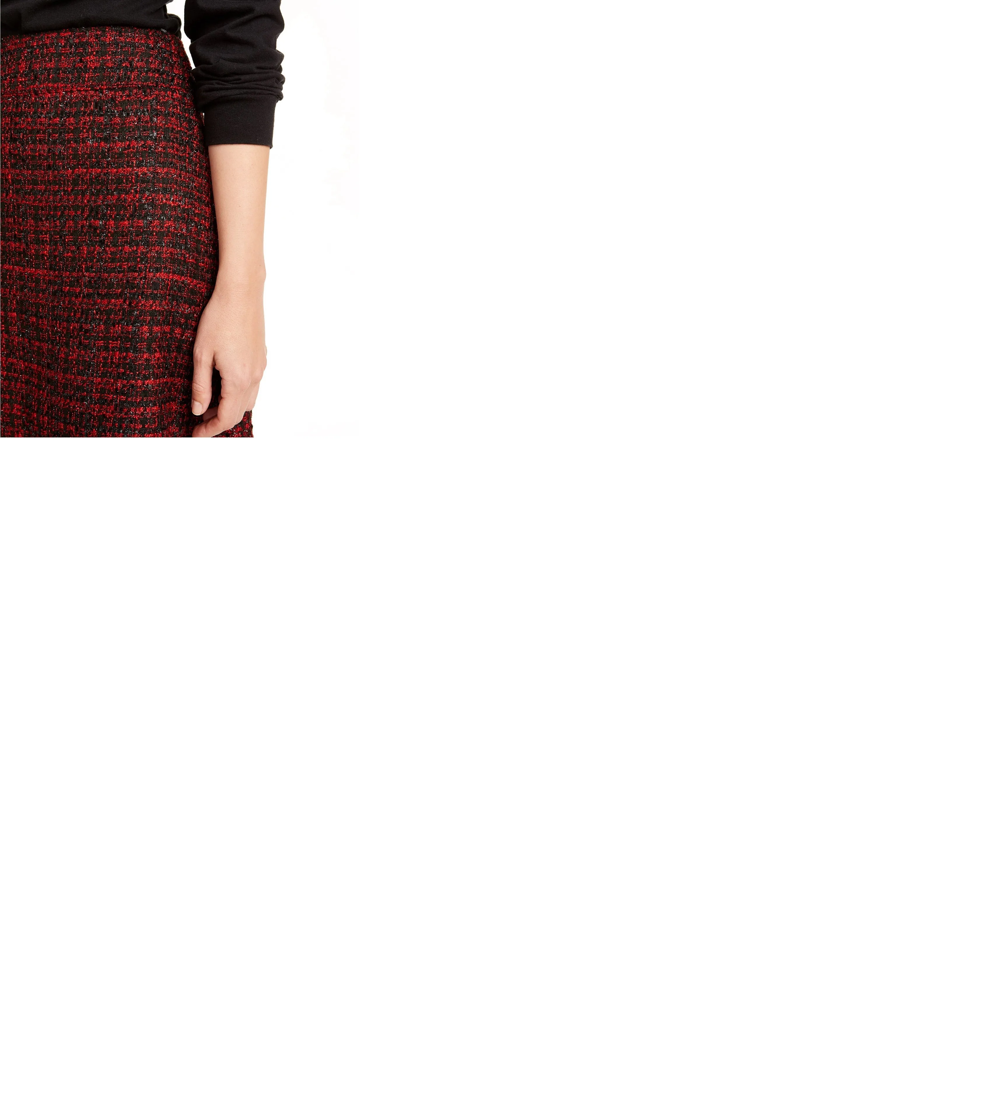 Maison Jules Women's Zippered Printed Short A Line Skirt Red Size 0
