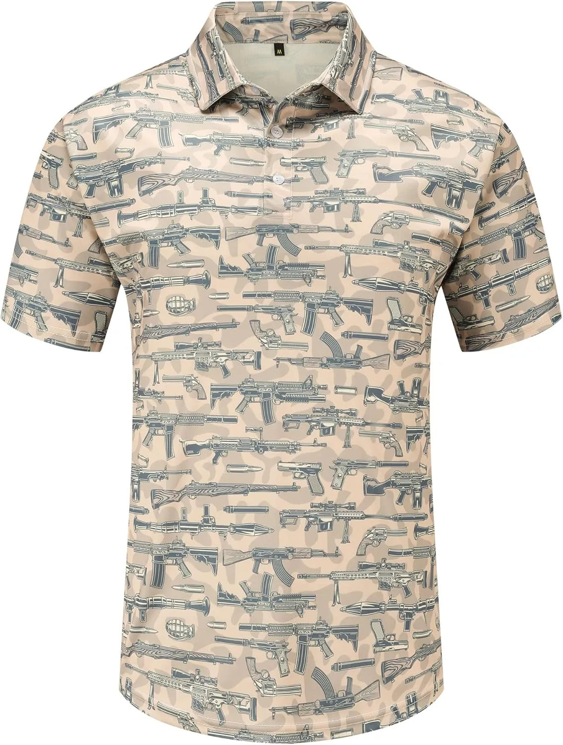 Men's Golf Polo Shirts Funny Golf Shirts for Men Performance Moisture Wicking Quick Dry Athletic Short Sleeve Shirts