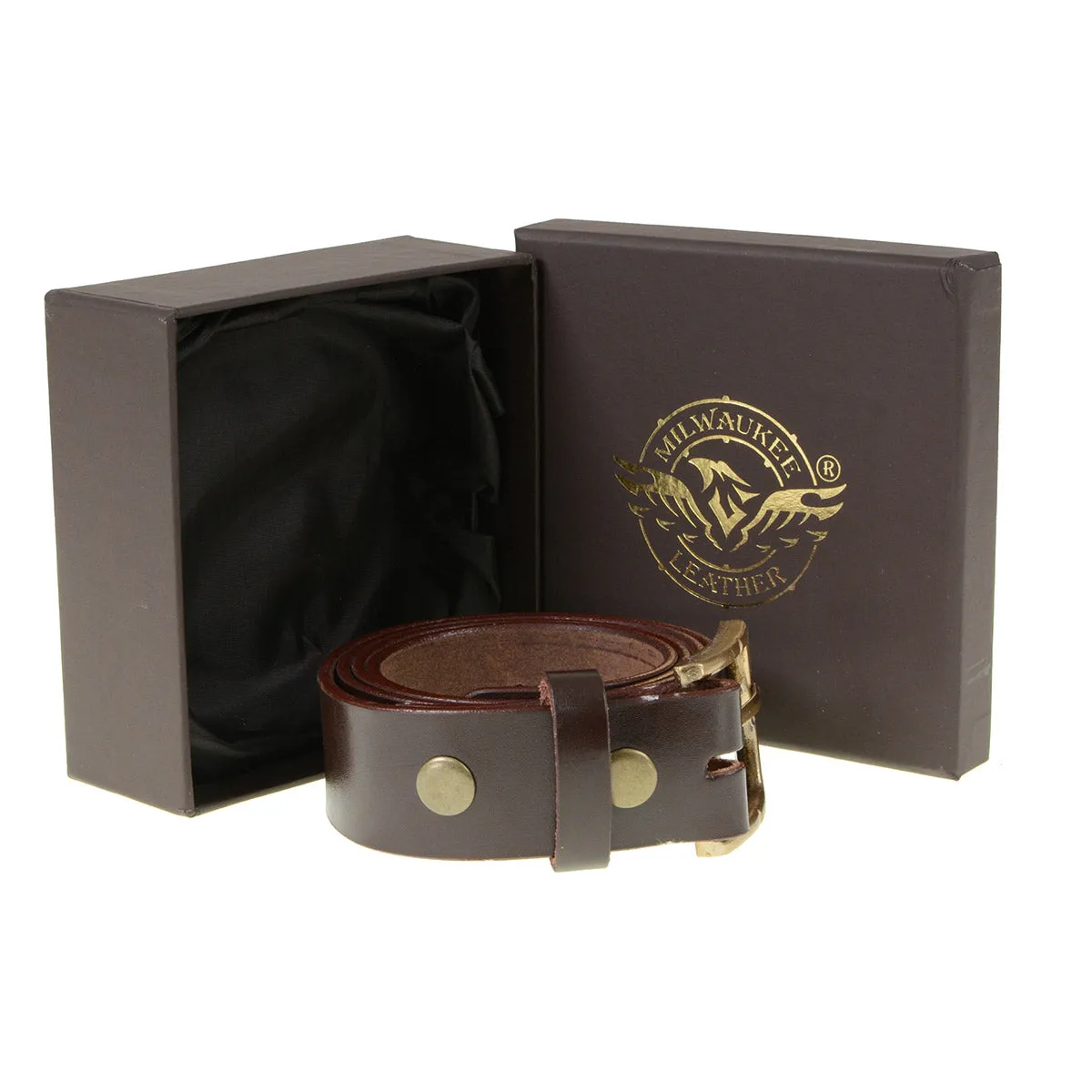 Milwaukee Leather MP7115 Men's Light Brown Genuine Leather Belt with