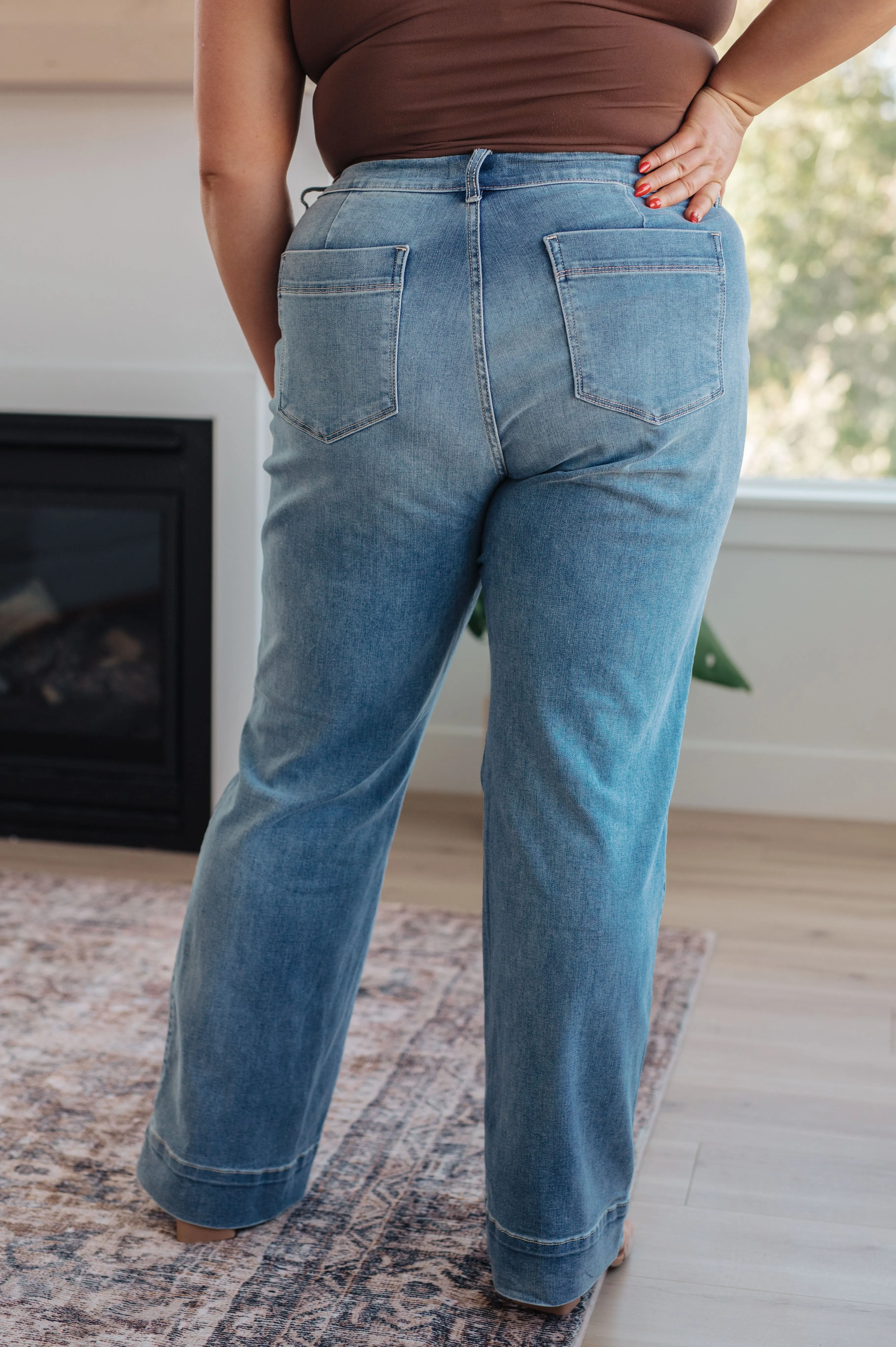 Mindy Mid Rise Wide Leg Jeans - Online Exclusive