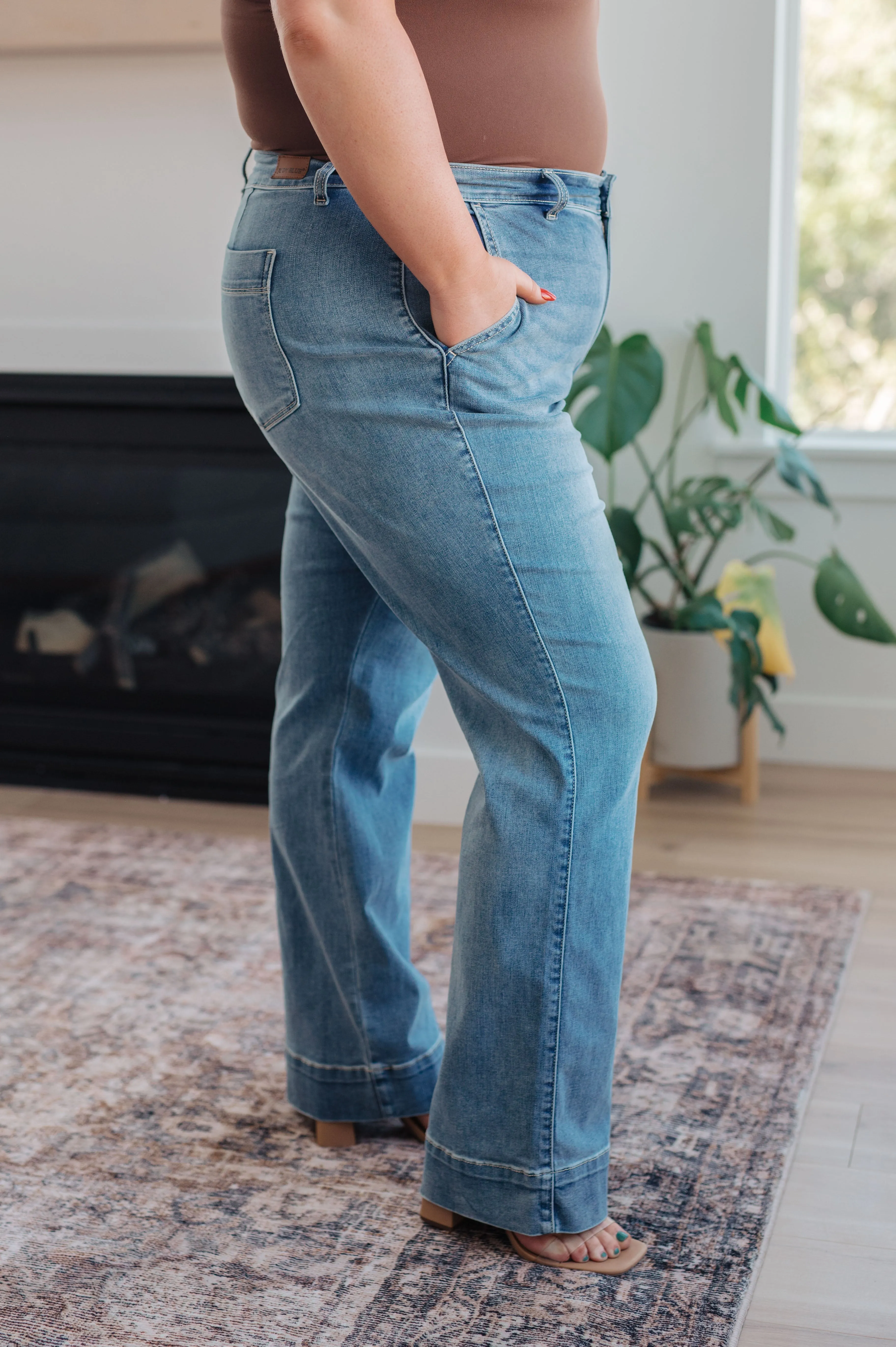 Mindy Mid Rise Wide Leg Jeans - Online Exclusive
