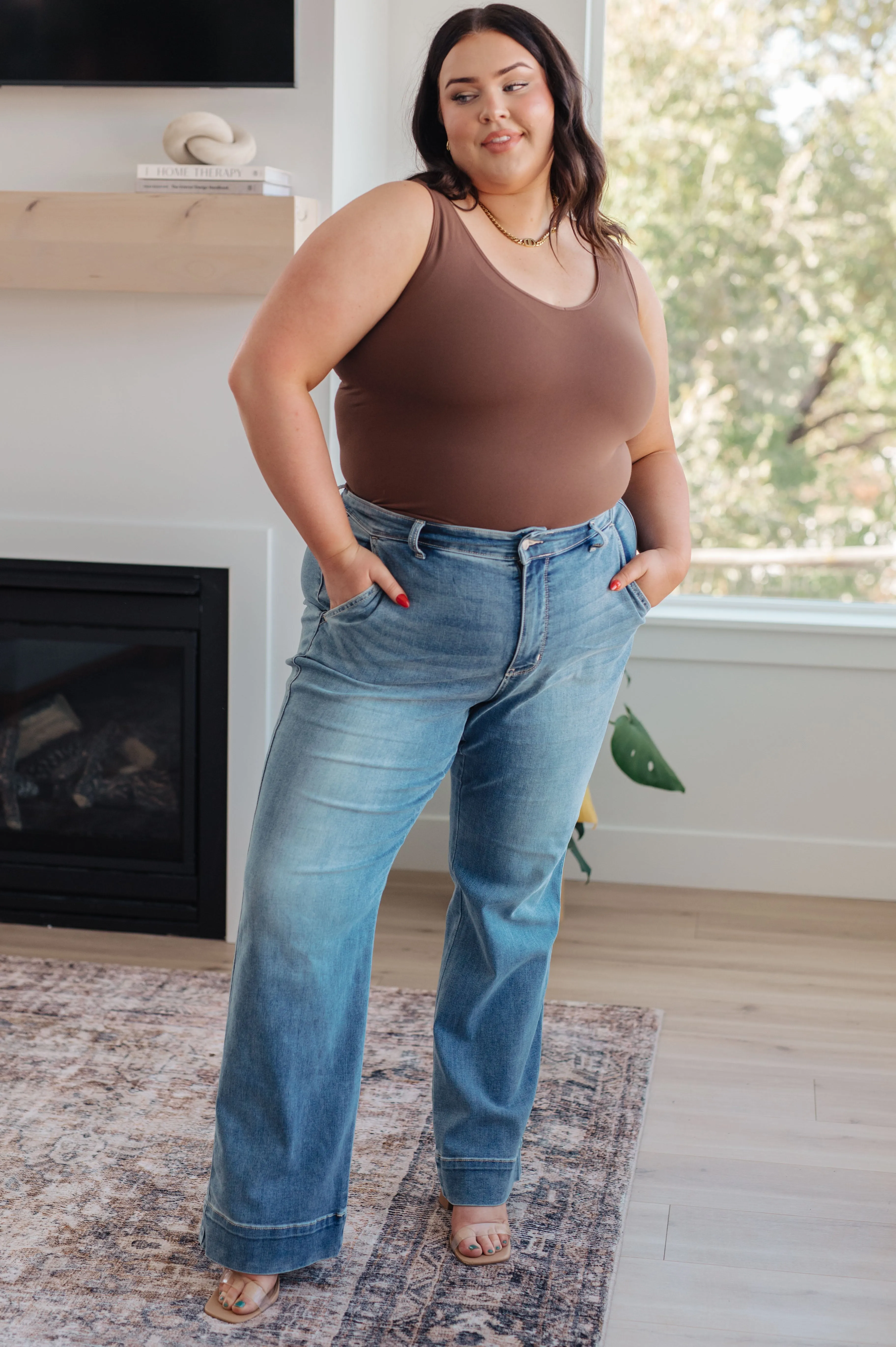 Mindy Mid Rise Wide Leg Jeans - Online Exclusive