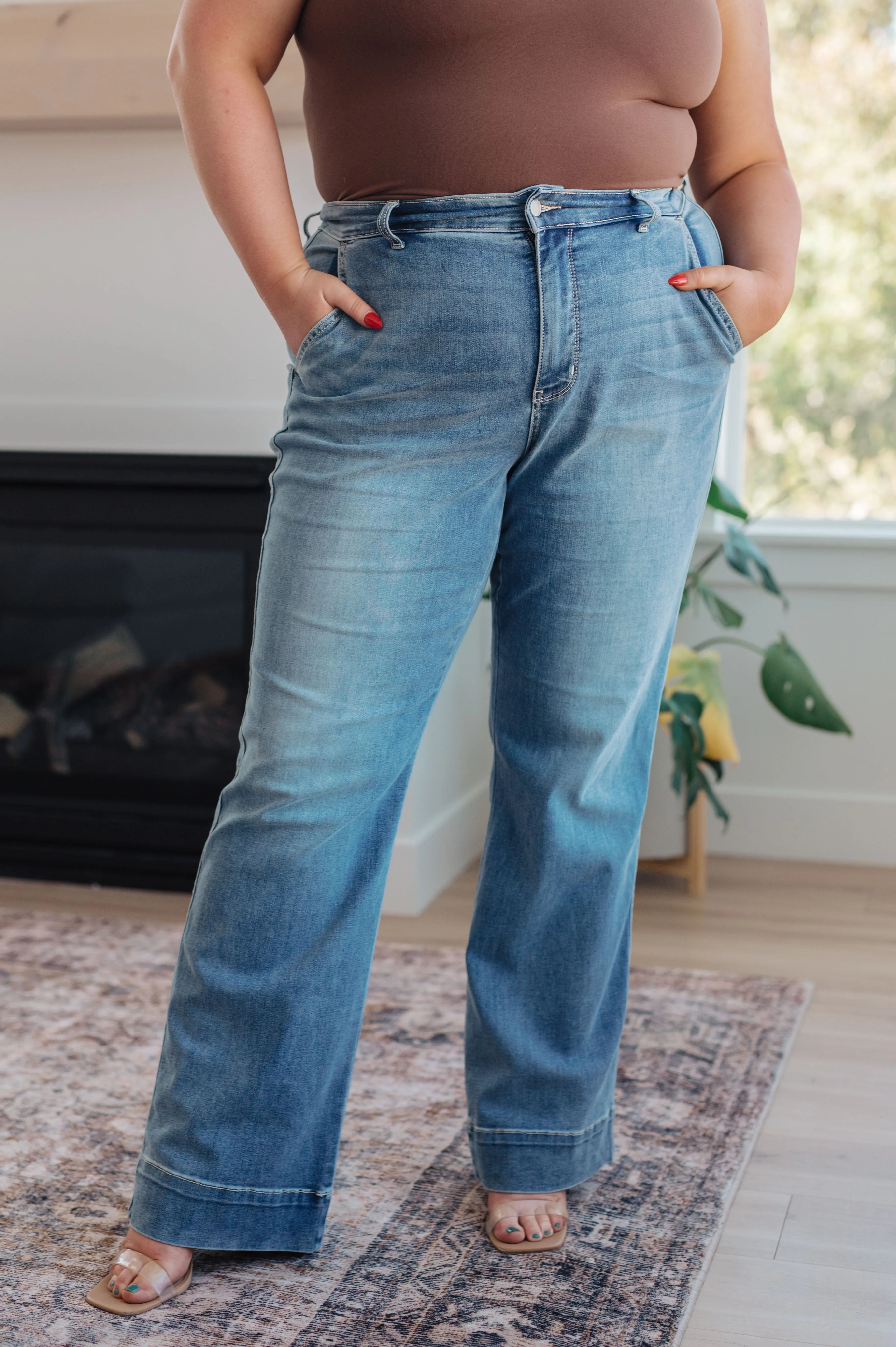 Mindy Mid Rise Wide Leg Jeans - Online Exclusive