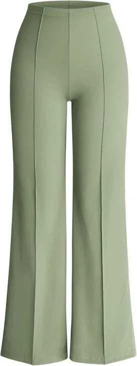OQQ Women Wide Leg Pants High Waist Casual Pants Fall Clothes Outfits
