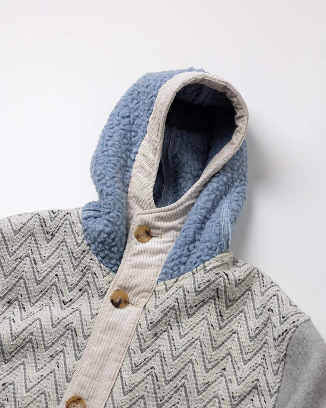 REVERSIBLE LINER HOODED COAT .10【ICE BLUE】