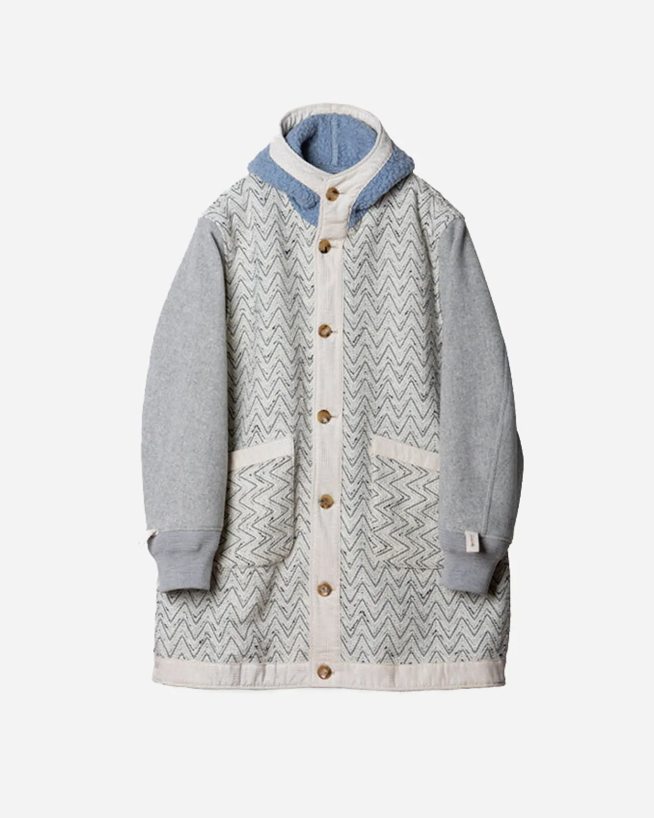 REVERSIBLE LINER HOODED COAT .10【ICE BLUE】