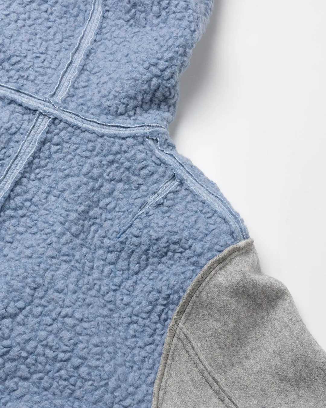 REVERSIBLE LINER HOODED COAT .10【ICE BLUE】