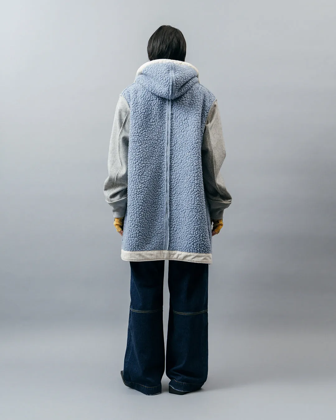 REVERSIBLE LINER HOODED COAT .10【ICE BLUE】