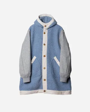 REVERSIBLE LINER HOODED COAT .10【ICE BLUE】