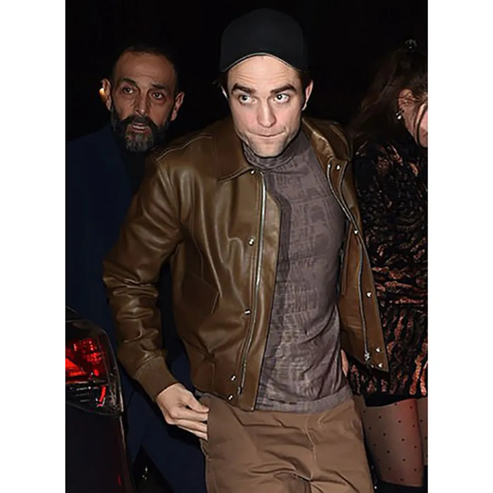 Robert Pattinson Inspired Tan Real Leather Jacket