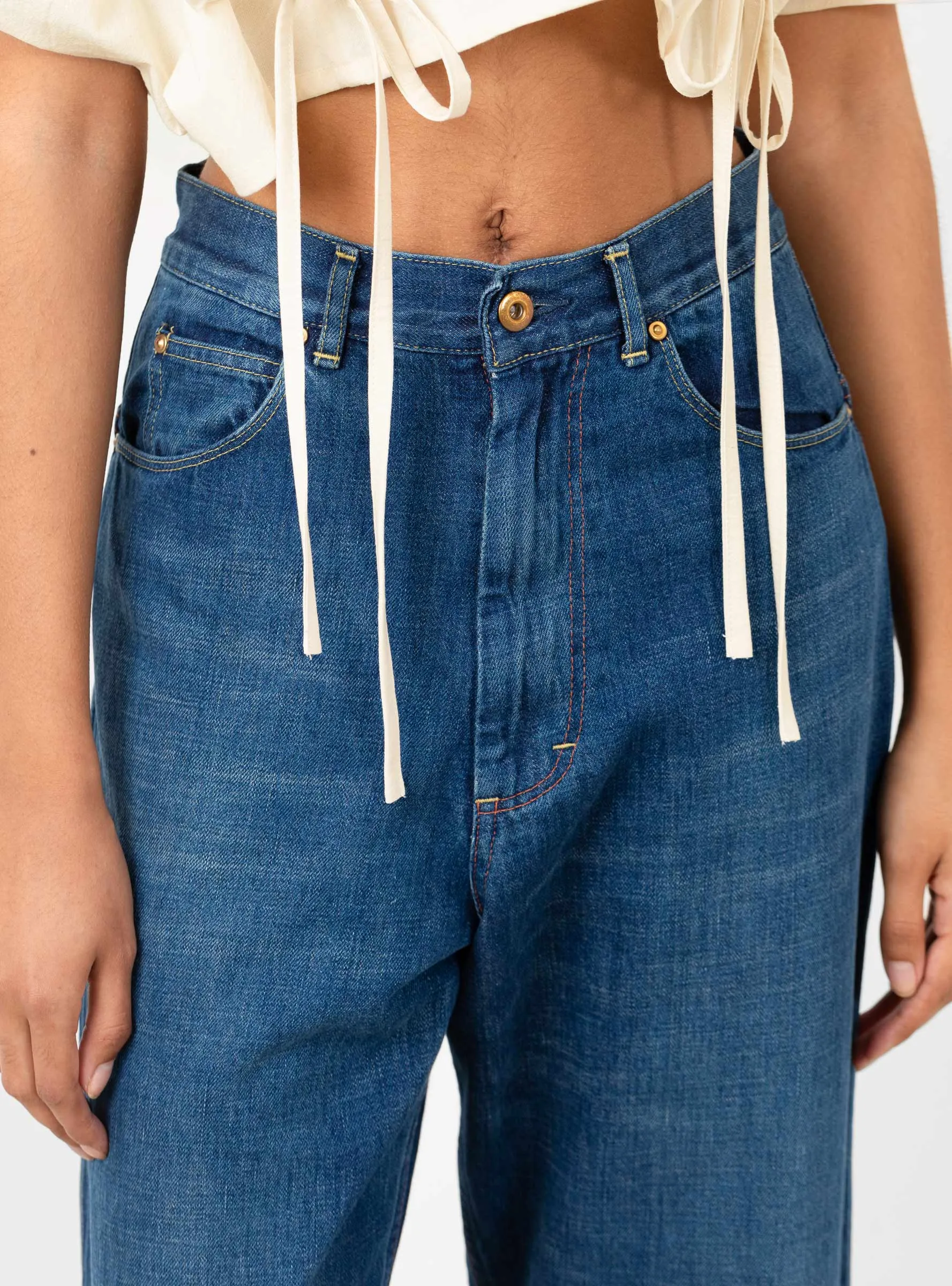 Selvedge Denim Ranch Pants Dark Wash