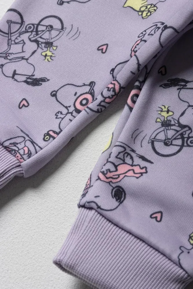 Snoopy Aop Trackpant Lilac