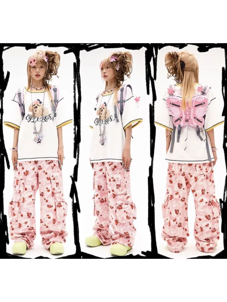 Strawberry Print Jeans Wide Leg【s0000008226】