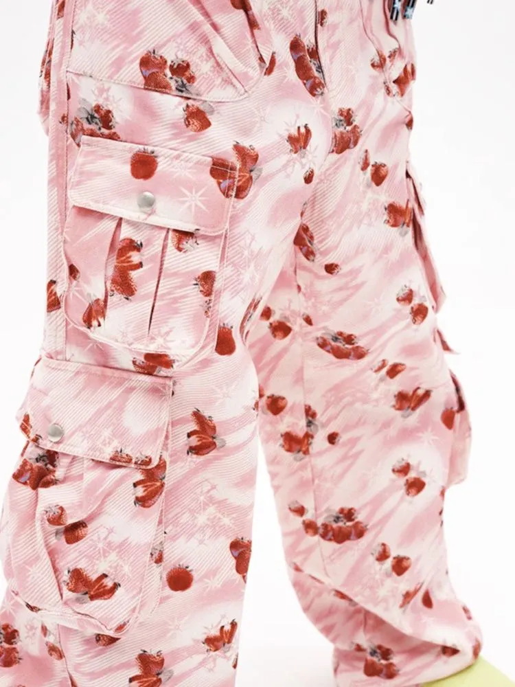 Strawberry Print Jeans Wide Leg【s0000008226】