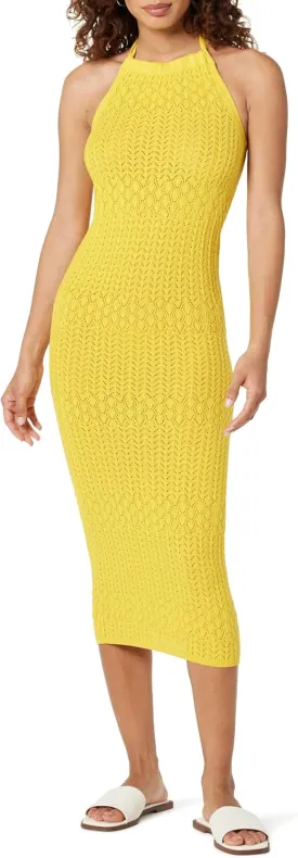 The Drop Women's Jayla Sleeveless Crochet Midi Dress