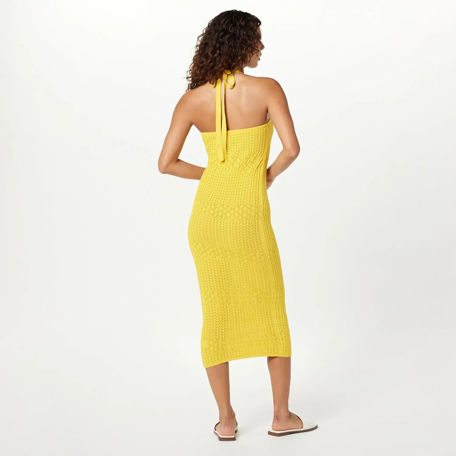 The Drop Women's Jayla Sleeveless Crochet Midi Dress