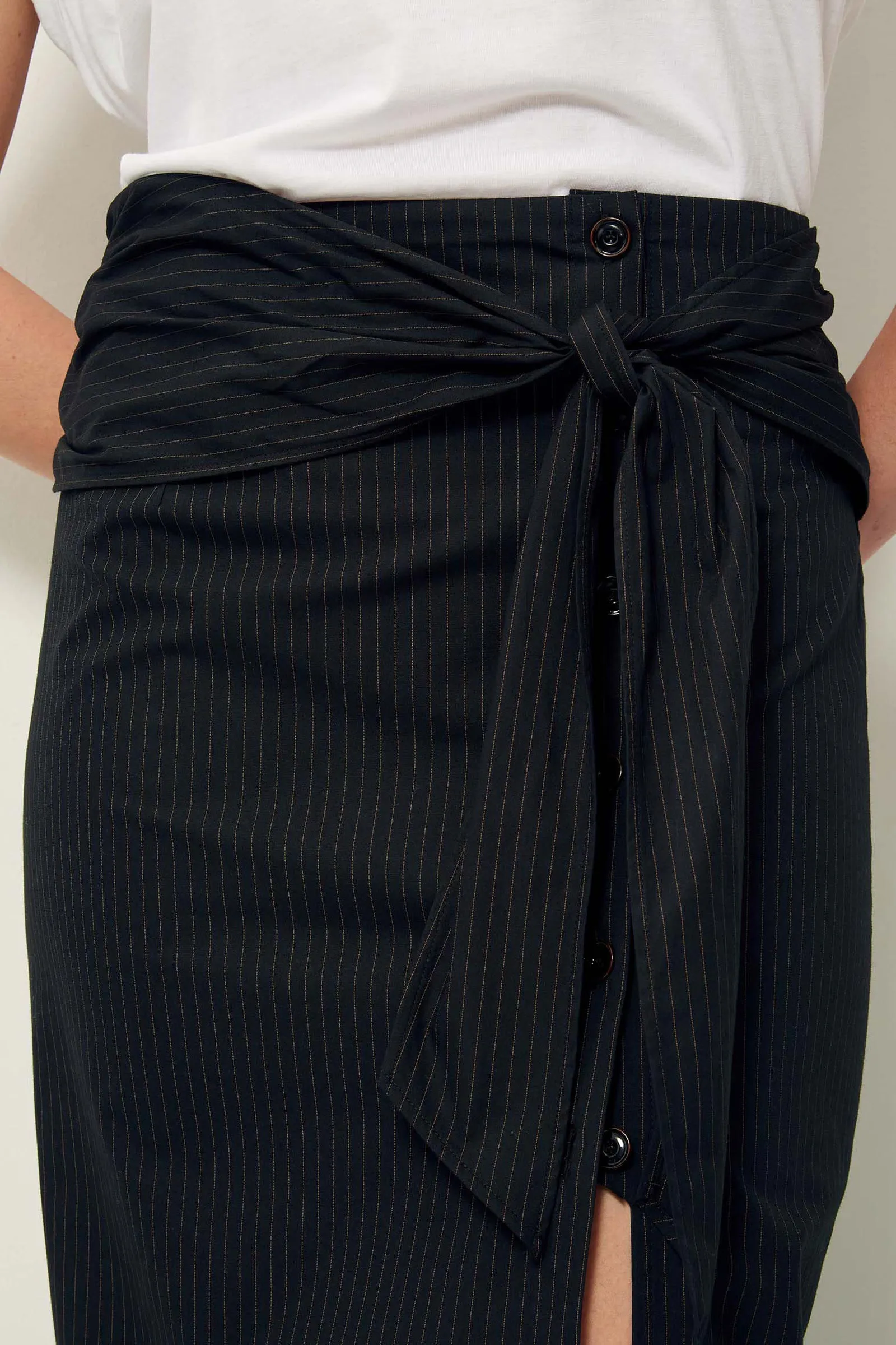 Vivian Striped Midi Skirt