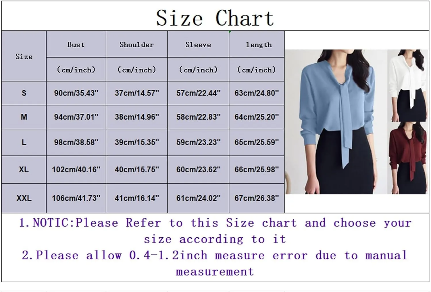 Women's Solid Color Long Sleeve Business Casual Bow Ribbon Blouse Womens Fall Flannel Shirt