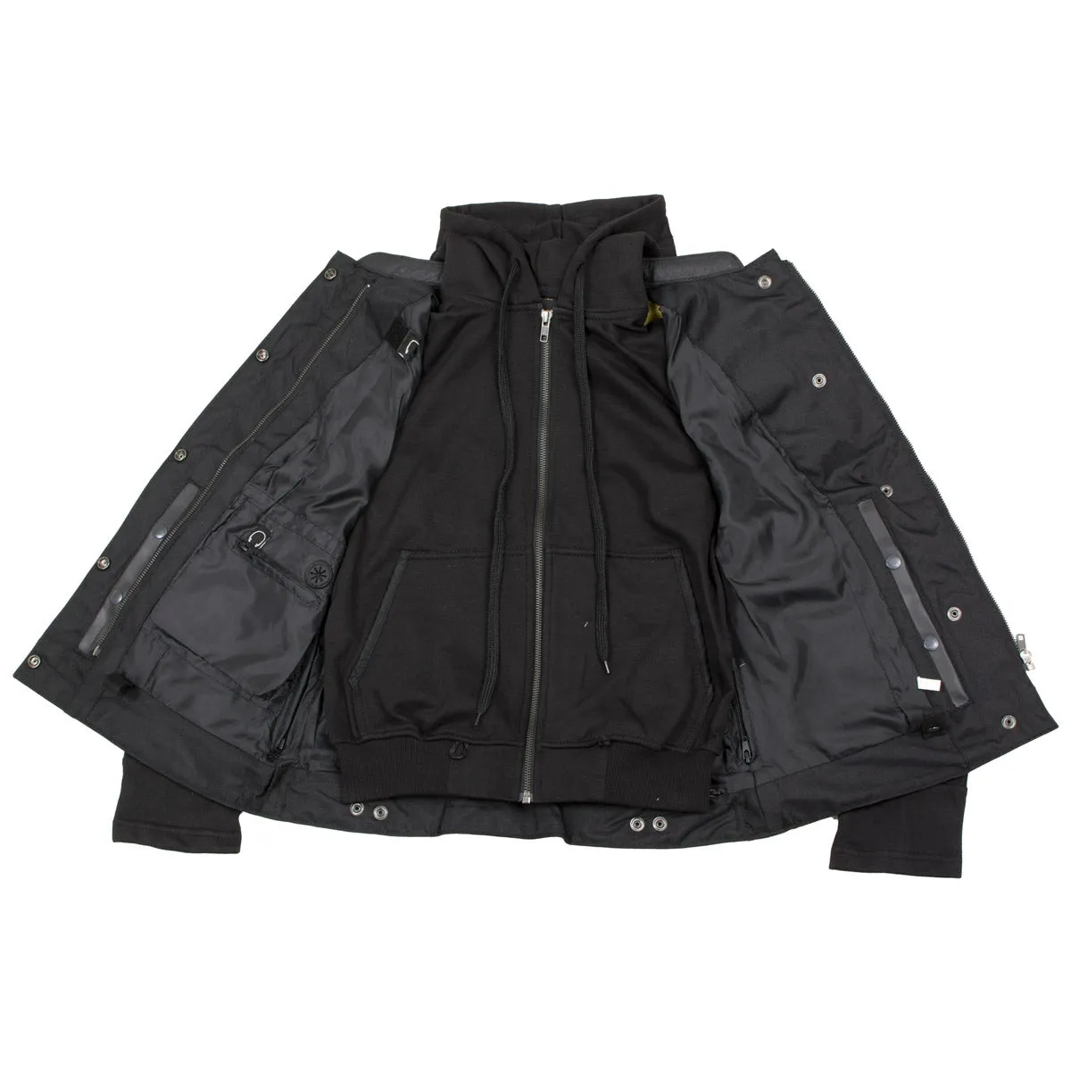 Xelement Gold XS24007 Women's 'Tara' Black Leather Motorcycle Rider 2