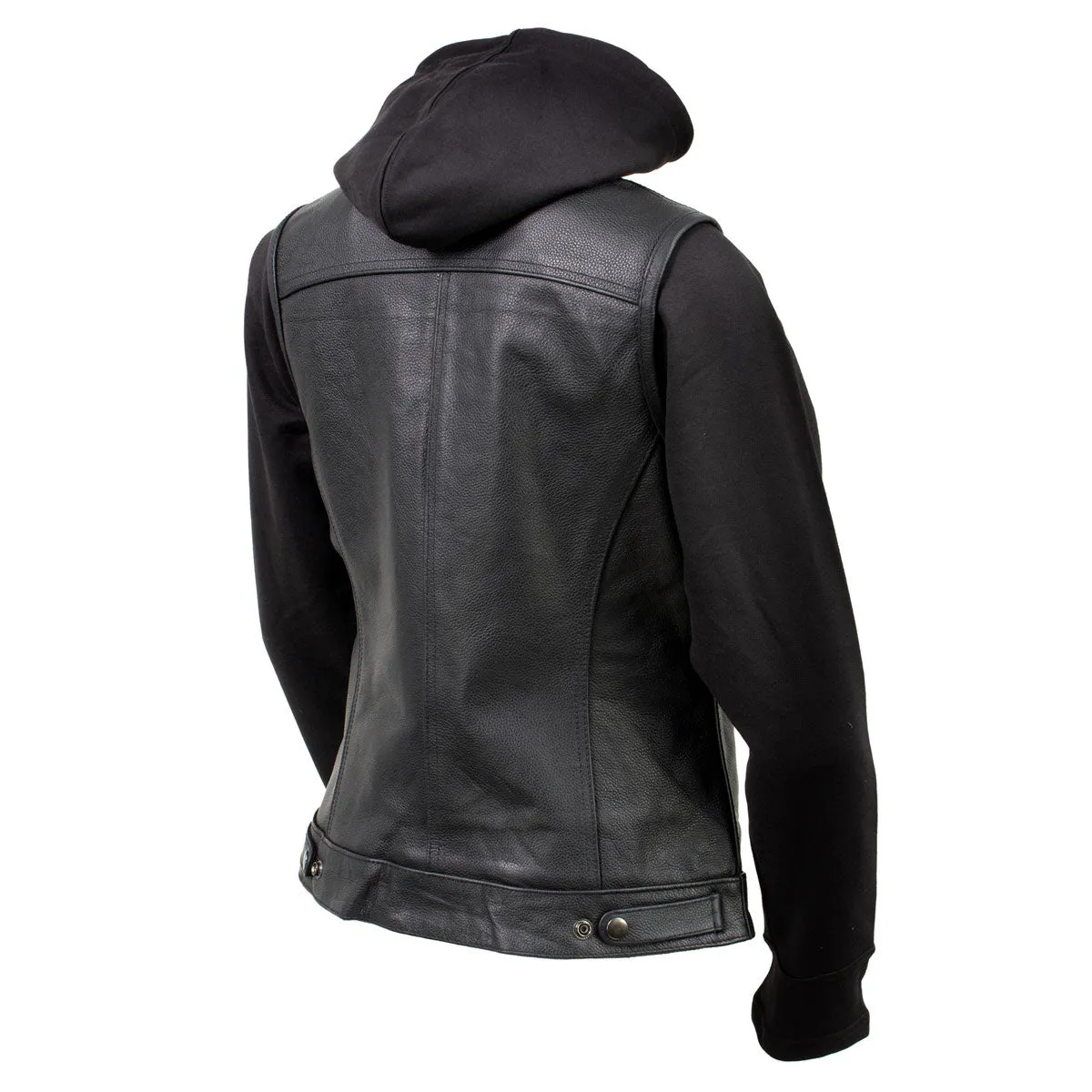 Xelement Gold XS24007 Women's 'Tara' Black Leather Motorcycle Rider 2